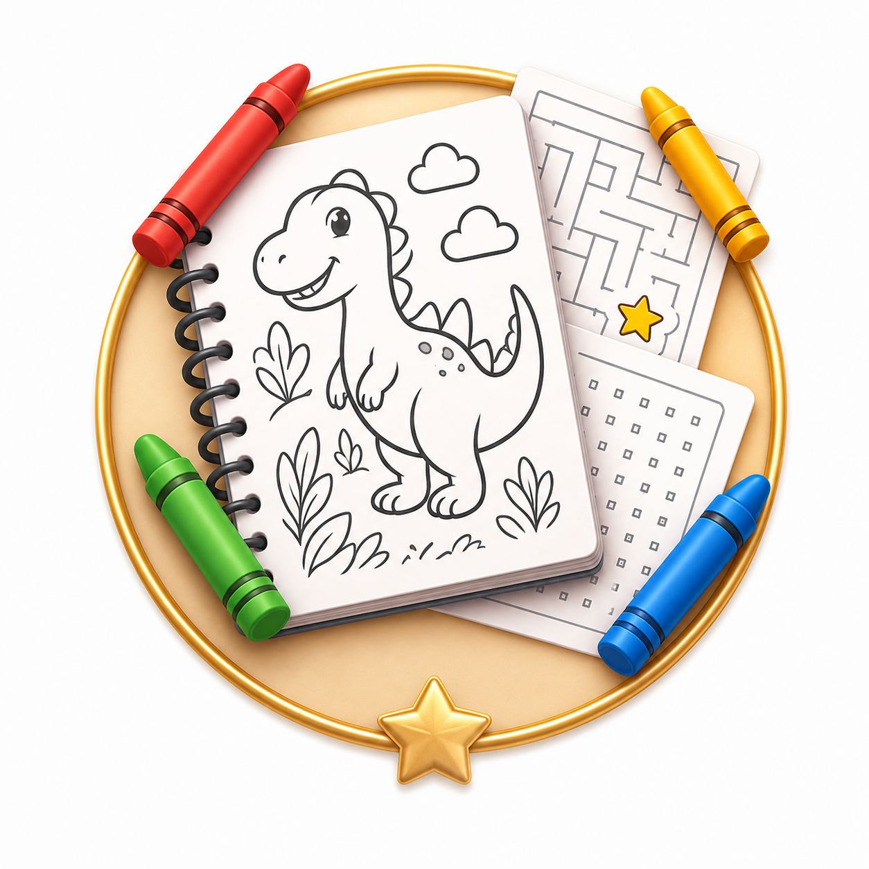 Coloring and activity books icon